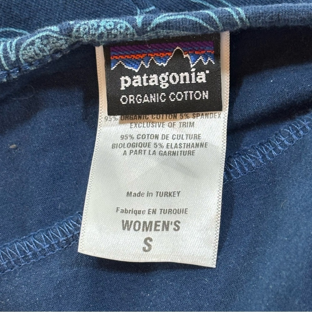 Patagonia Blue Floral Organic Cotton Spaghetti Strap Dress Women’s Small - Picture 11 of 13